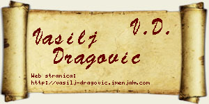 Vasilj Dragović vizit kartica